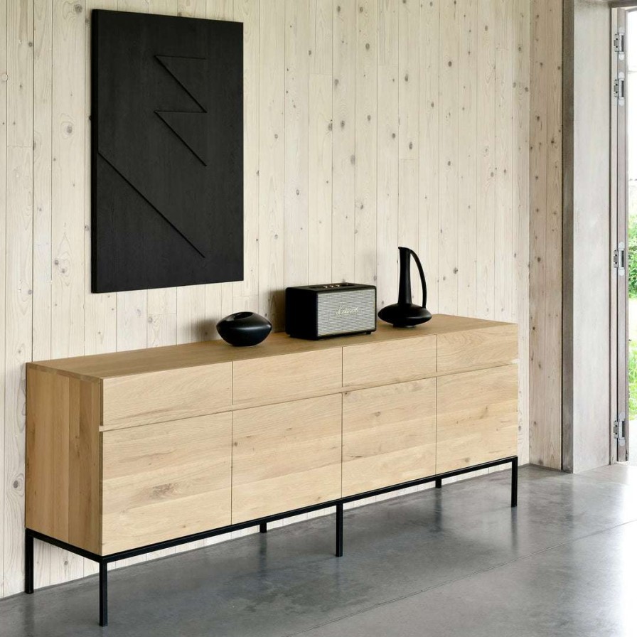 Modern Dining * | Ethnicraft Ligna Black Frame Sideboard