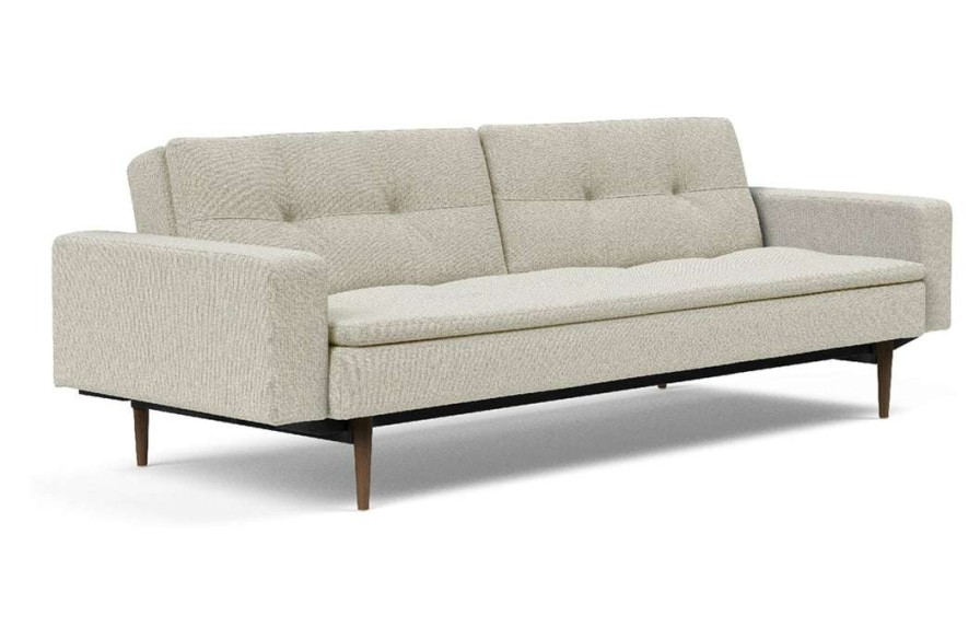 Modern Living * | Innovation Dublexo Styletto Dark Wood Sofa Bed With Arms Modern Living