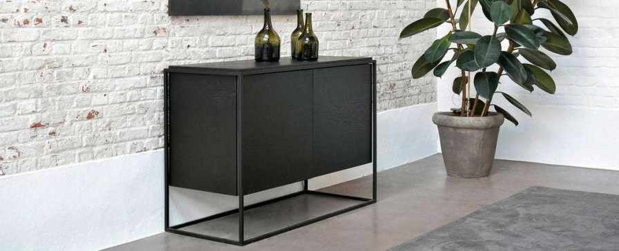 Modern Dining * | Ethnicraft Modern Dining Monolit Oak Sideboard With 2 Doors