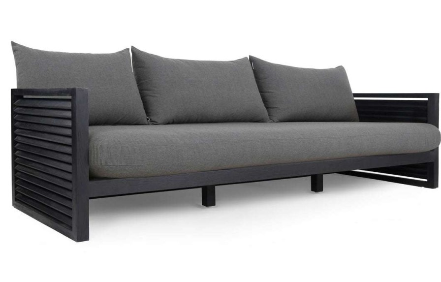 Modern Outdoor * | Harbour Outdoor Louver Three Seat Sofa