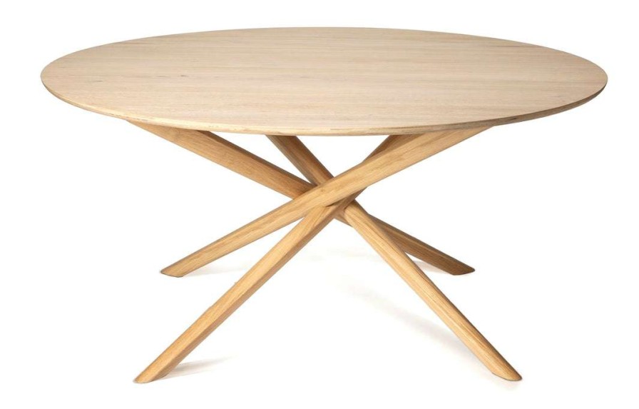 Modern Dining * | Ethnicraft Mikado Oak Dining Table Modern Dining