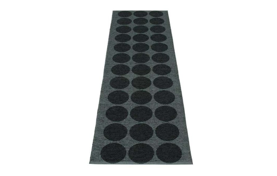 Modern Outdoor * | Pappelina Hugo Metallic Black & Black Runner Rug