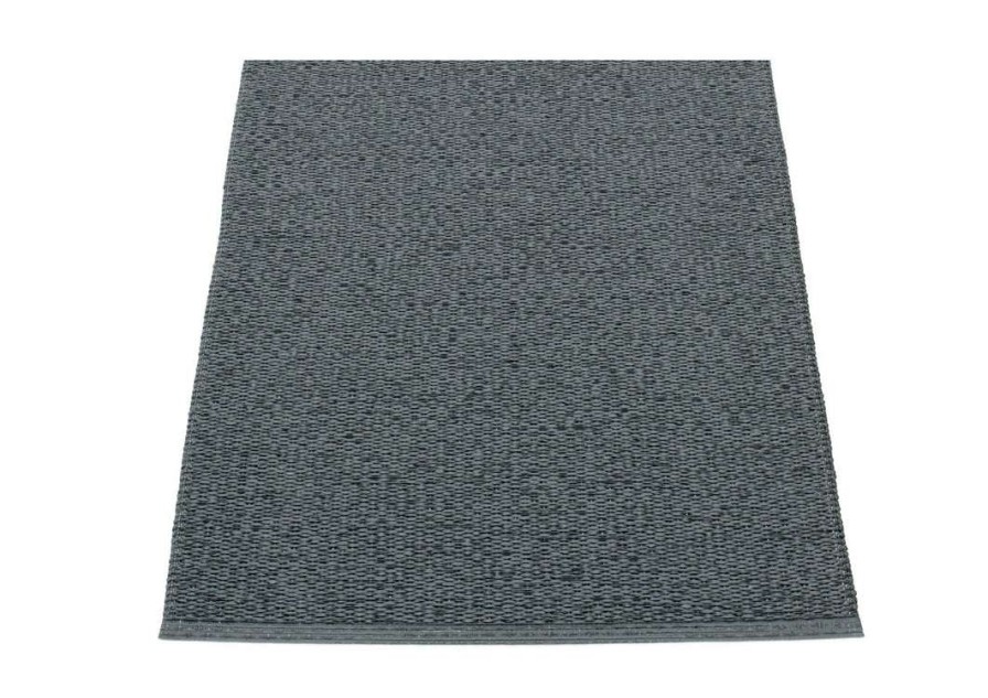 Modern Outdoor * | Pappelina Svea Metallic Black & Granit Runner Rug