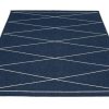 Modern Outdoor * | Pappelina Rugs Max Dark Blue & Vanilla Rug