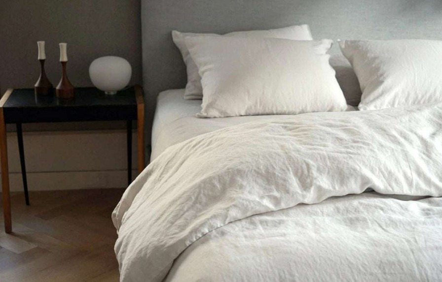 Modern Bedroom * | Area Eli Milk Flat Sheet Modern Bedroom