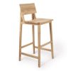 Modern Living * | Ethnicraft N4 Oak Bar Stool Bar & Counter Stools