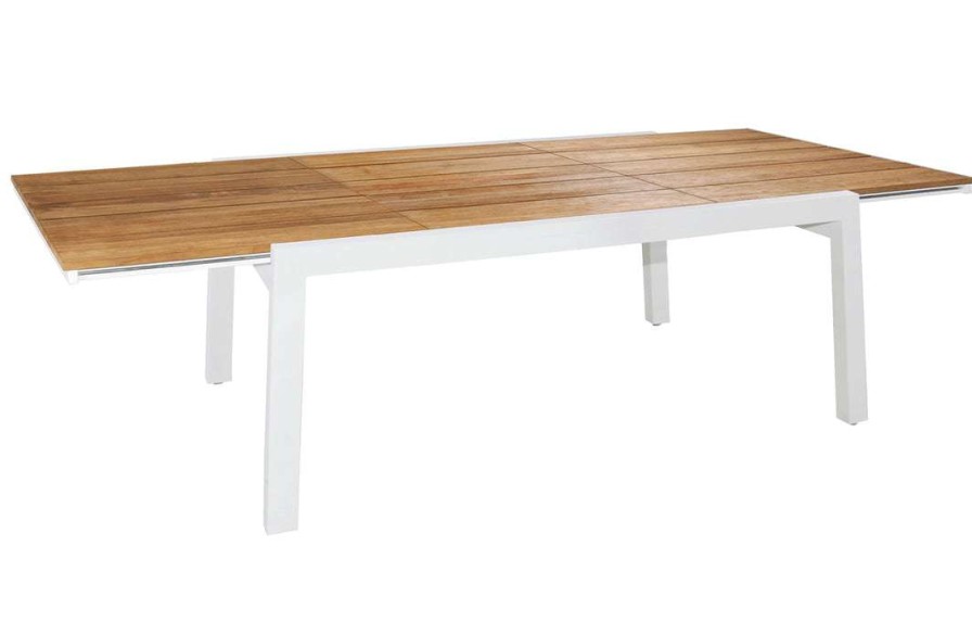 Modern Outdoor * | Mamagreen Baia Teak Aluminum Extendable Dining Table