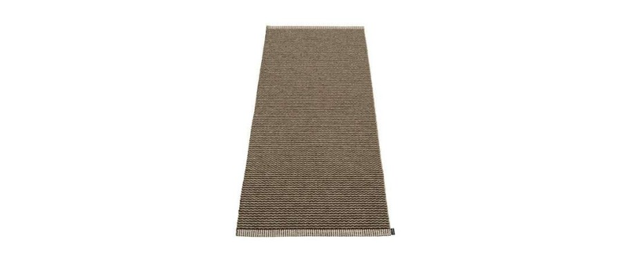 Modern Outdoor * | Pappelina Mono Dark Brown & Dark Linen Rug