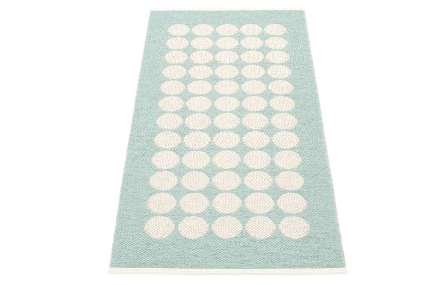 Modern Outdoor * | Pappelina Fia Pale Turquoise & Vanilla Runner Rug