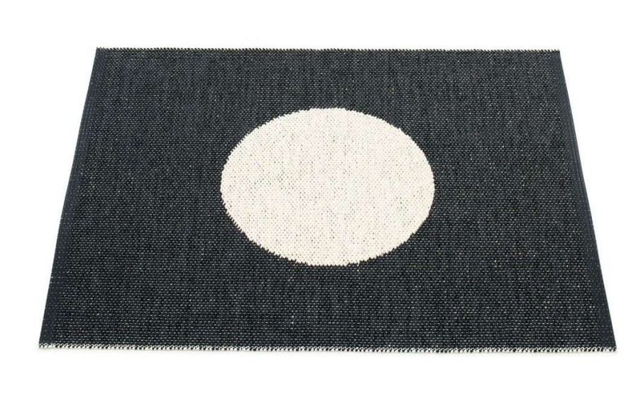 Modern Outdoor * | Pappelina Vera Small One Black & Vanilla Rug Rugs