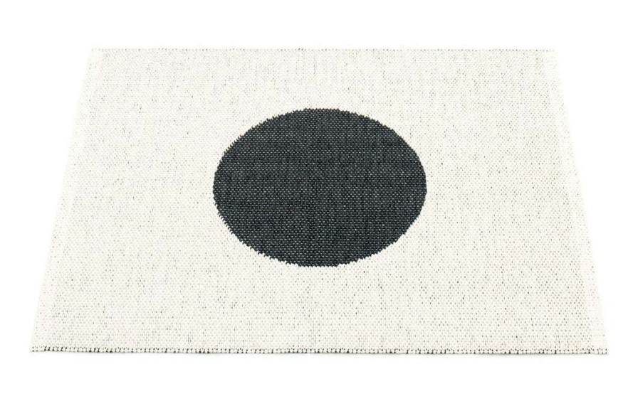 Modern Outdoor * | Pappelina Vera Small One Black & Vanilla Rug Rugs