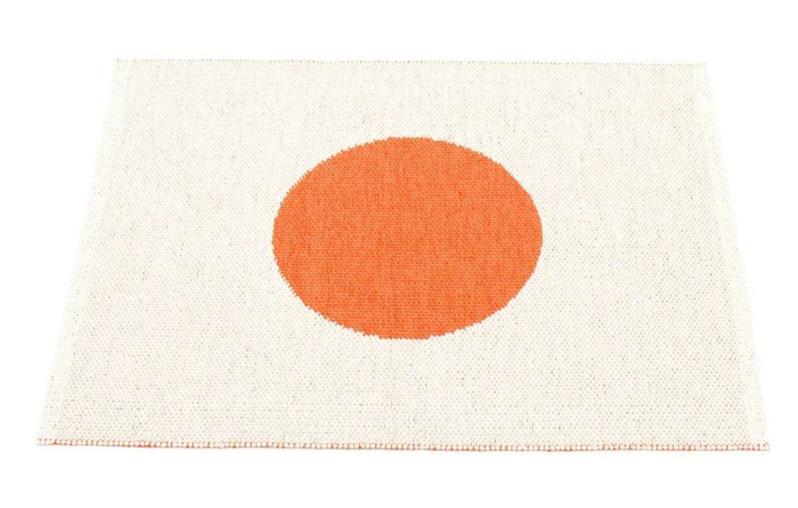 Modern Outdoor * | Pappelina Vera Small One Orange & Vanilla Rug