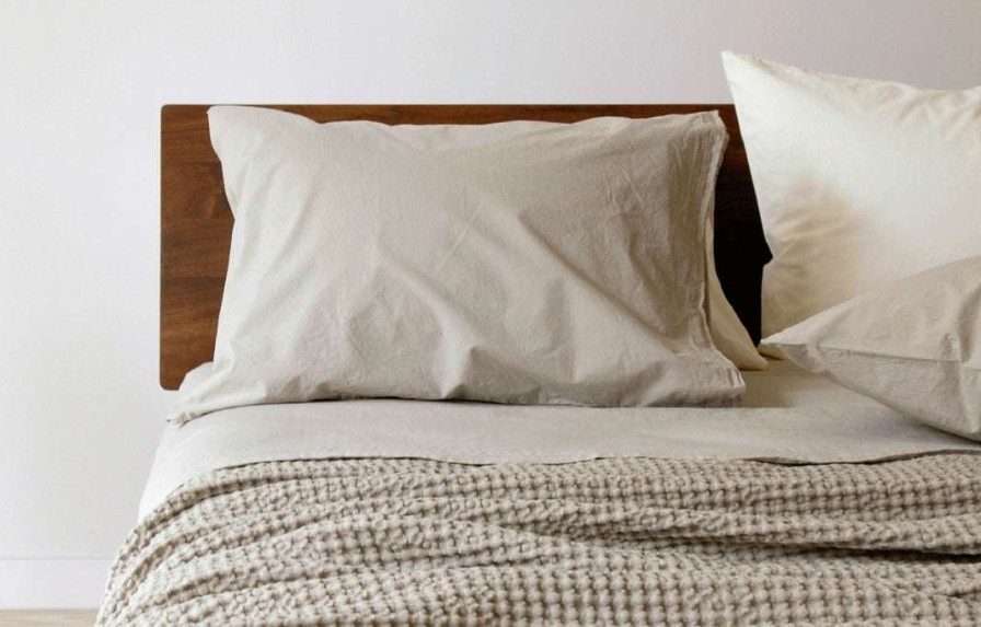 Modern Bedroom * | Area Bedding Anton Khaki Cotton Pillow Cases (Pair)