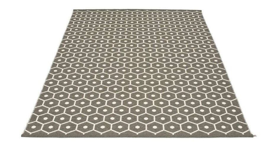 Modern Outdoor * | Pappelina Honey Charcoal & Vanilla Rug Rugs