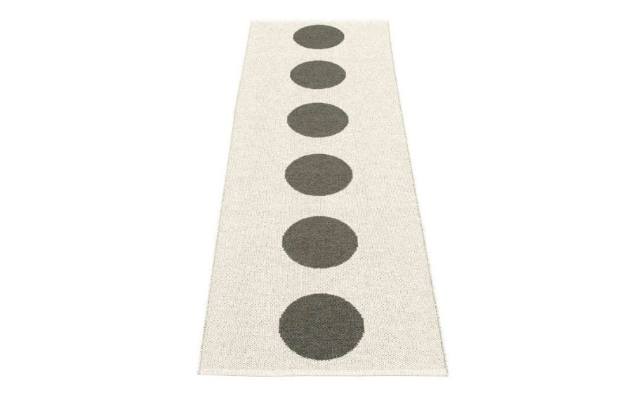 Modern Outdoor * | Pappelina Vera Charcoal & Vanilla Runner Rug