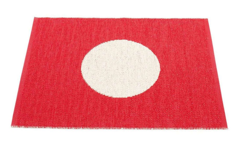 Modern Outdoor * | Pappelina Vera Small One Red & Vanilla Rug Rugs