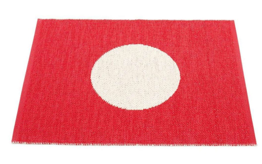 Modern Outdoor * | Pappelina Vera Small One Red & Vanilla Rug Rugs