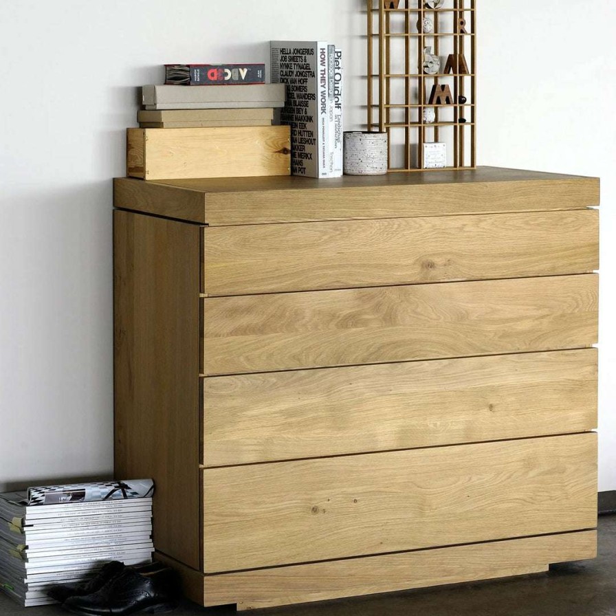 Other * | Ethnicraft Burger Oak Chest Of Drawers