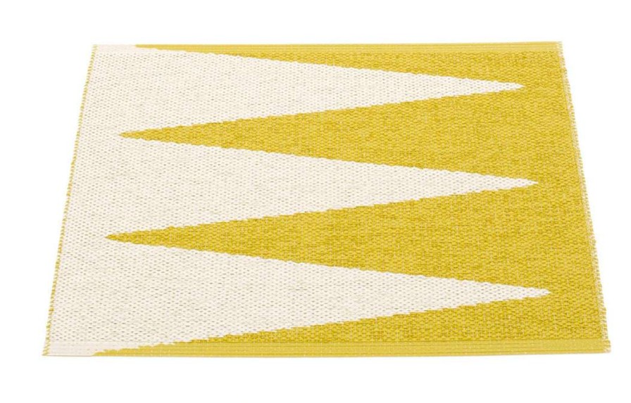 Modern Outdoor * | Pappelina Vivi Mustard & Vanilla Runner Rug