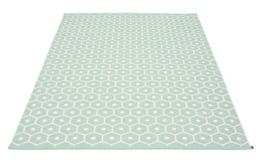 Modern Outdoor * | Pappelina Rugs Honey Pale Turquoise & Vanilla Rug