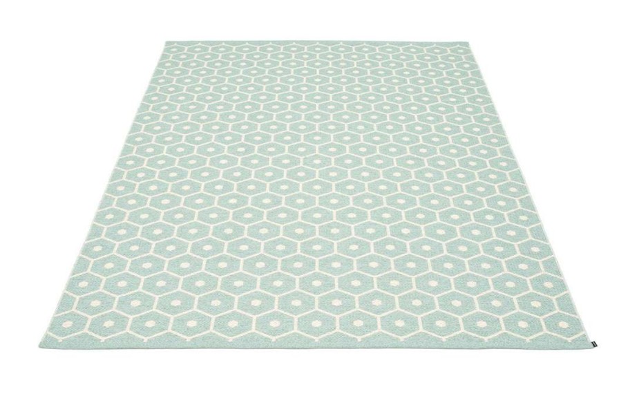 Modern Outdoor * | Pappelina Rugs Honey Pale Turquoise & Vanilla Rug