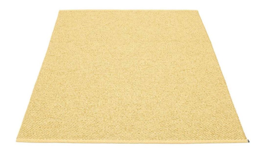 Modern Outdoor * | Pappelina Rugs Svea Metallic Gold & Pale Yellow Rug