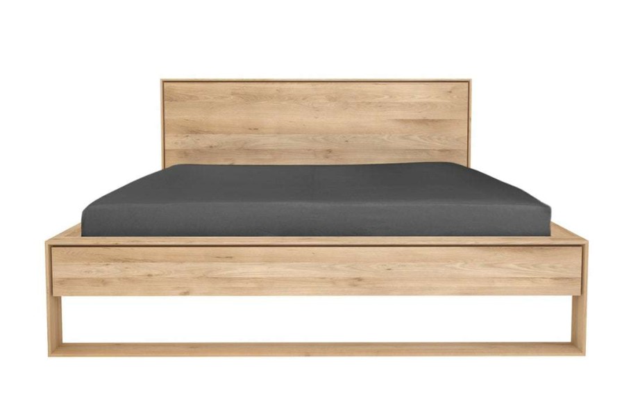 Modern Bedroom * | Ethnicraft Nordic Ii Oak Bed With Slats Modern Bedroom