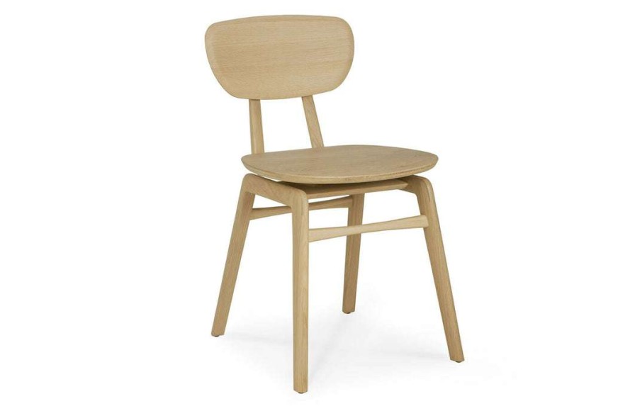 Modern Dining * | Ethnicraft Modern Dining Oak Pebble Dining Chair